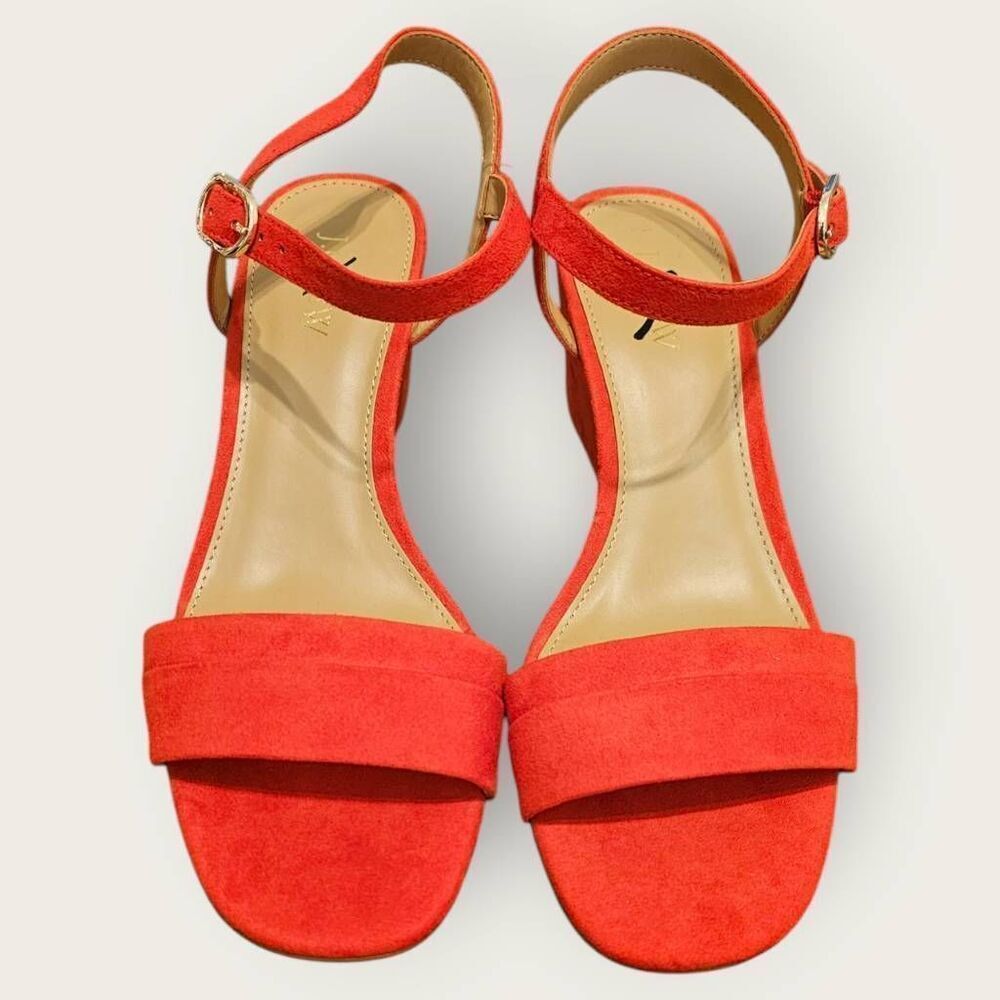 Stylish Red J.Crew Wedge Sandals SZ 8.5